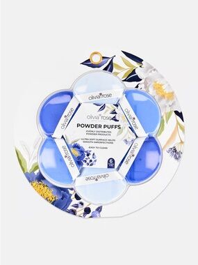 Olivia Rose Blue Powder Puffs - 6 Pack